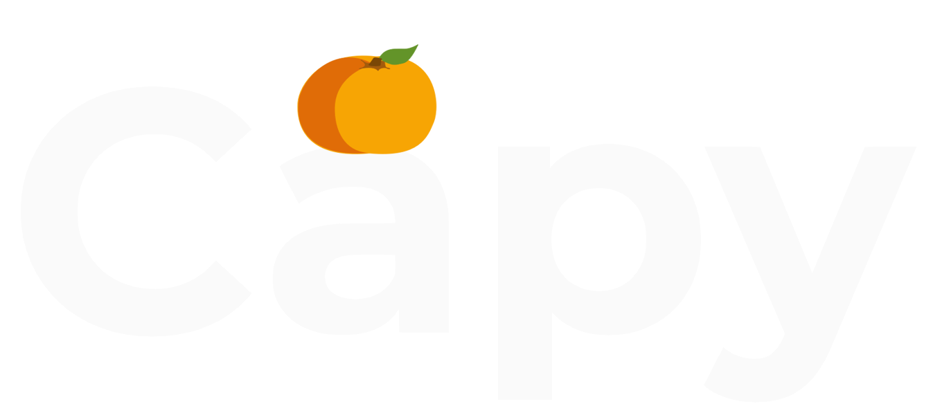 capy logo with tangerine