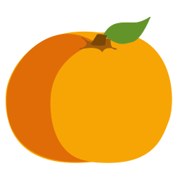 capy logo, a stylized tangerine